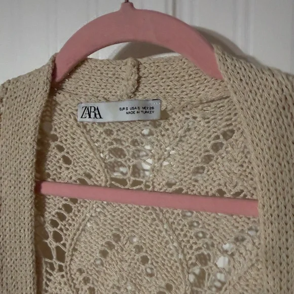 Zara Long Knit Cardigan Sz S - Picture 6 of 7